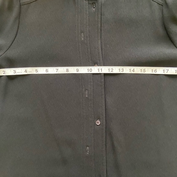 Carlisle Womens Black Blouse Button Up Long Sleeve Mandarin Neck Sz 6 Top - Picture 5 of 10